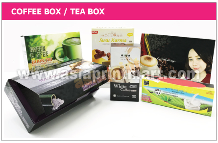 Coffee Packing Box Printing | Print Coffee Box | Kotak Coffee Murah | Kotak Tea Box Murah | White Coffee Box Printing